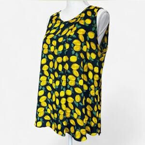 The Limited Pleated Lemon Oversized Tank Size M
